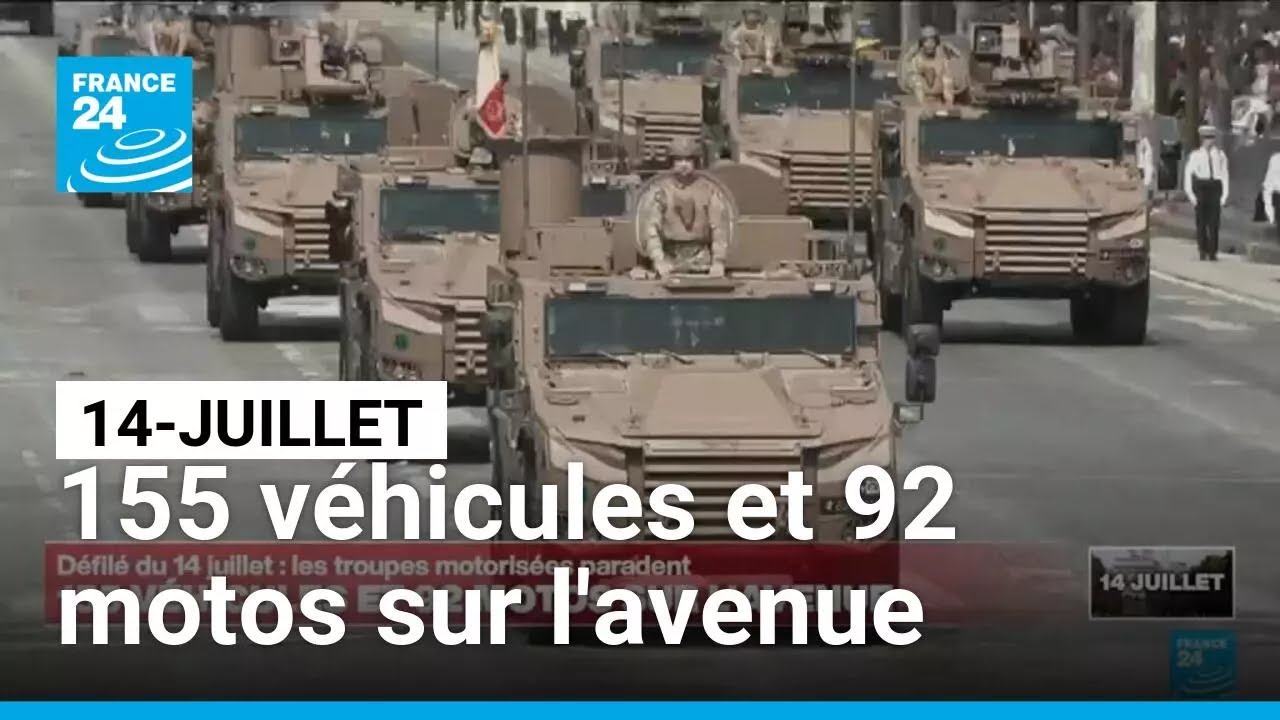 Défilé du 14-Juillet : 155 véhicules et 92 motos sur l'avenue • FRANCE 24