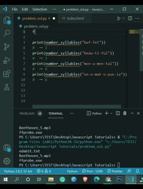  shorts programming coading python count number of syllables in word
