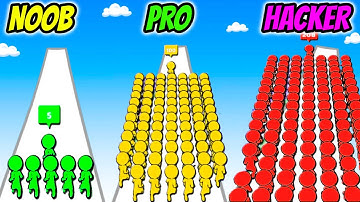 NOOB vs PRO vs HACKER - Crowd vs Crowd!