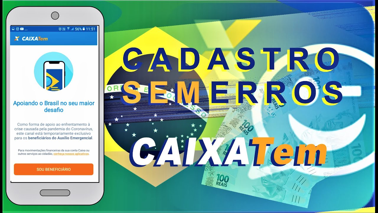 Como fazer cadastro no aplicativo CAIXA TEM - YouTube