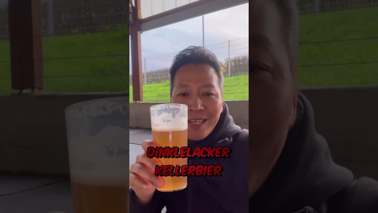 Challenge Day 14 - Beer after a good exercise is heaven! Dinkelacker Kellerbier!