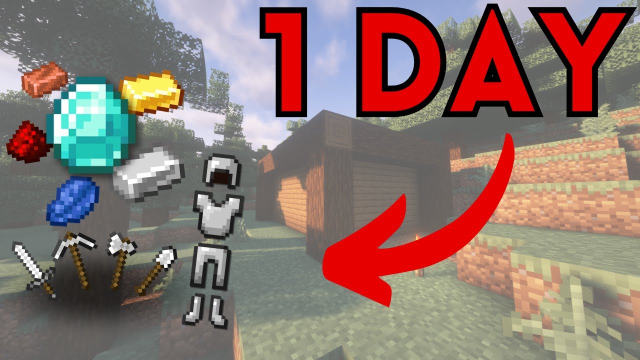 How much can I complete in 1 Minecraft day? - YouTube