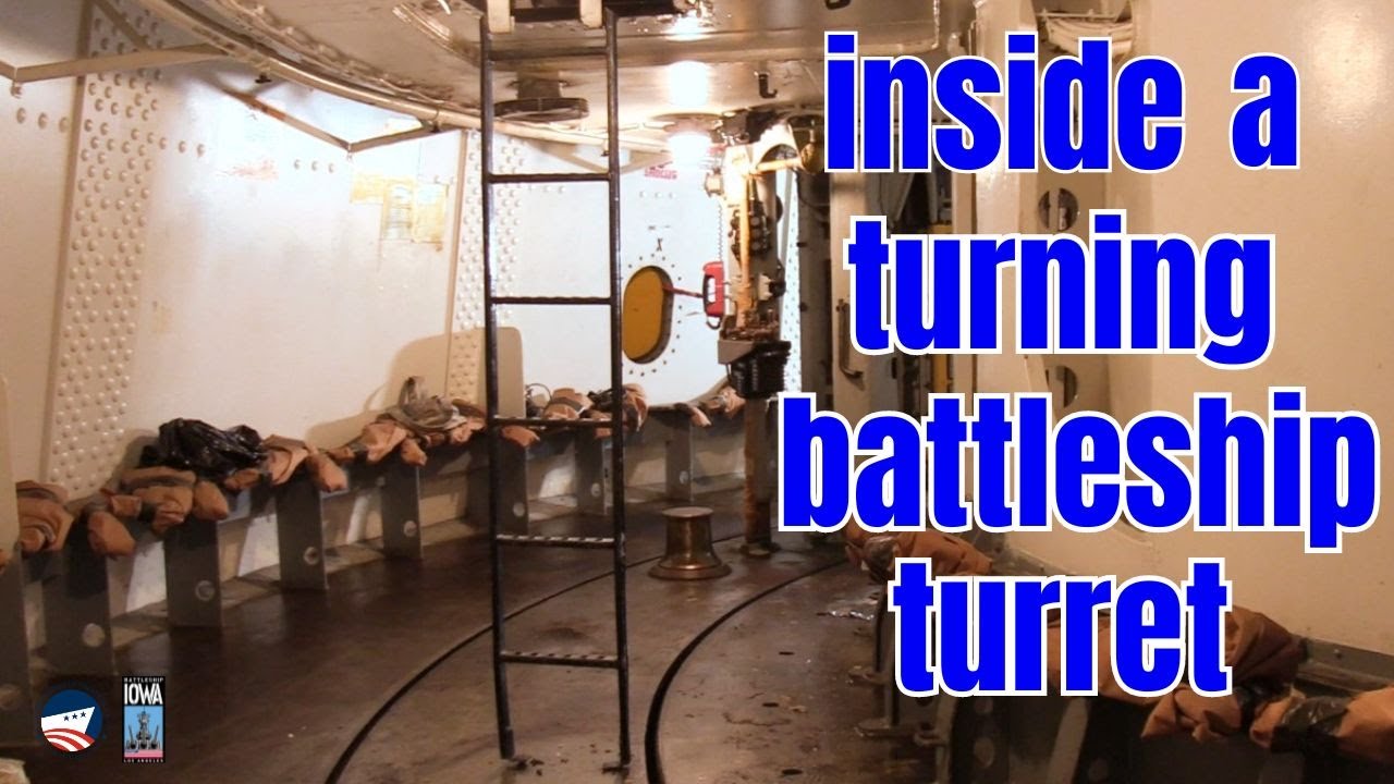 Inside A Rotating 16 Inch Gun Turret YouTube