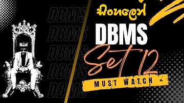 Database Management System in Sinhala | DBMS | Java Institute | Question Set 12