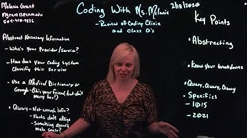 Questions in ICD-10-CM/PCS & CPT: Abstracting: Coding With Ms. Melanie on 2/18/20