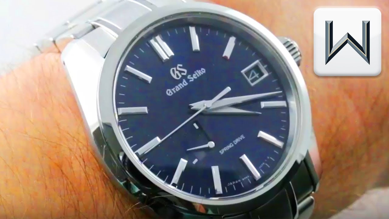 Grand Seiko Spring Drive Automatic BLUE DIAL (SBGA375) Luxury Watch Review  - YouTube