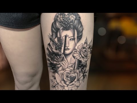 Hình Xăm Geisha đẹp - Xăm Nghệ Thuật Bình Dương Phạm Thành Nhân 0366866364