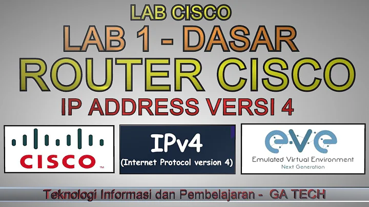 Lab 1 Cisco - Dasar Router Cisco || Settingan Hostname, IP Address, dhcp server, default router
