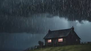 Heavy Rain in the middle of the night for Continuous Relaxation, Comfort and Tranquility