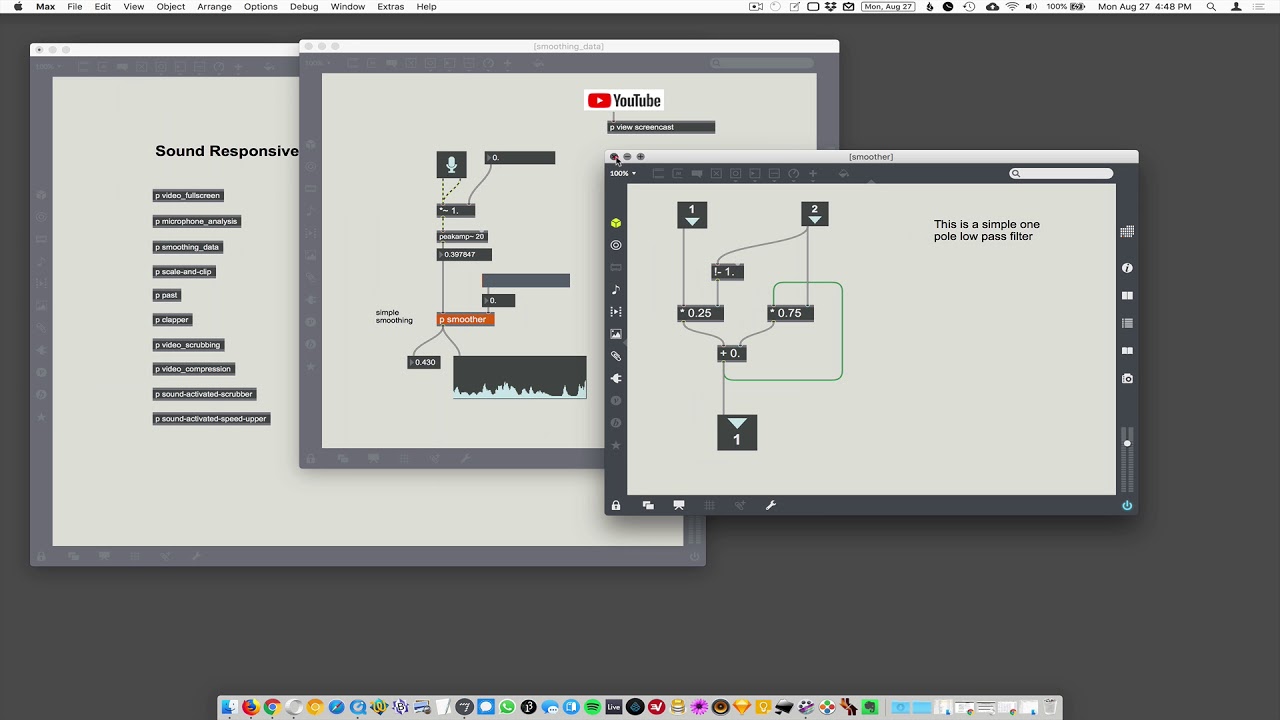 Max/MSP - Smoothing_Data - YouTube