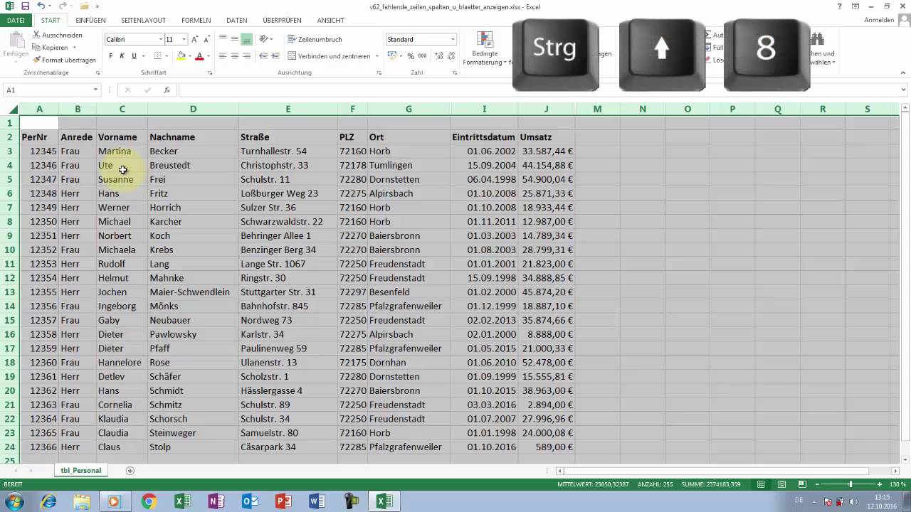 Excel Tipps Und Tricks Zeilen Und Spalten Ein Und Ausblenden Youtube Hot Sex Picture