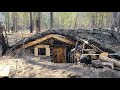 DUGOUT life: landscaping of my CAMPING hut, WILD GUESTS, bird sounds. PART 26