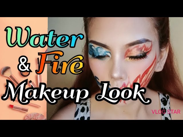 ÁGUA E FOGO  WATER AND FIRE ELEMENTAL makeup 