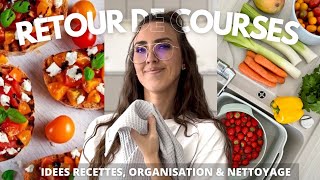 RETOUR DE COURSES 90€ |  Mon organisation avant un meal prep + idée recettes