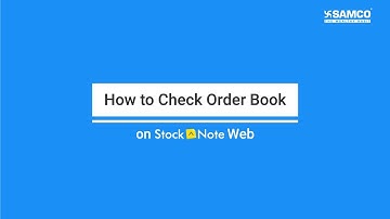 How to Check Order Book on StockNote Web