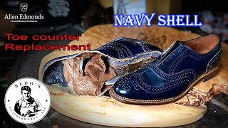 Allen Edmonds Cambridge Shell cordovan, Toe counter replacement