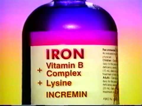incremin vitamin TV commercial YouTube