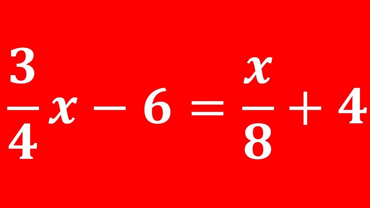 how to solve equation with fractions on both sides