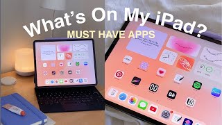 WHATS ON MY IPAD 2022 | productivity apps, iPad drawing, content creation & homescreen setup✨ screenshot 2