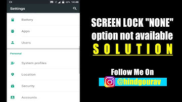 Screen Lock NONE and SWIPE Option Disabled |  Best Solution 100% Working - FULL DEMO