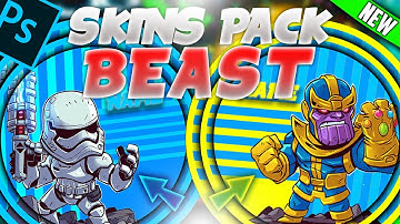 *NEW* FREE "BEAST" CHIBI GOTA.IO SKINS PACK w/TEMPLATES (Photoshop CC/CS6)#300SUBSPECIAL!