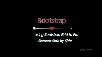 Web Development Tutorials in Hindi : Using Bootstrap Grid to Put Elements Side By Side | BOOTSTRAP
