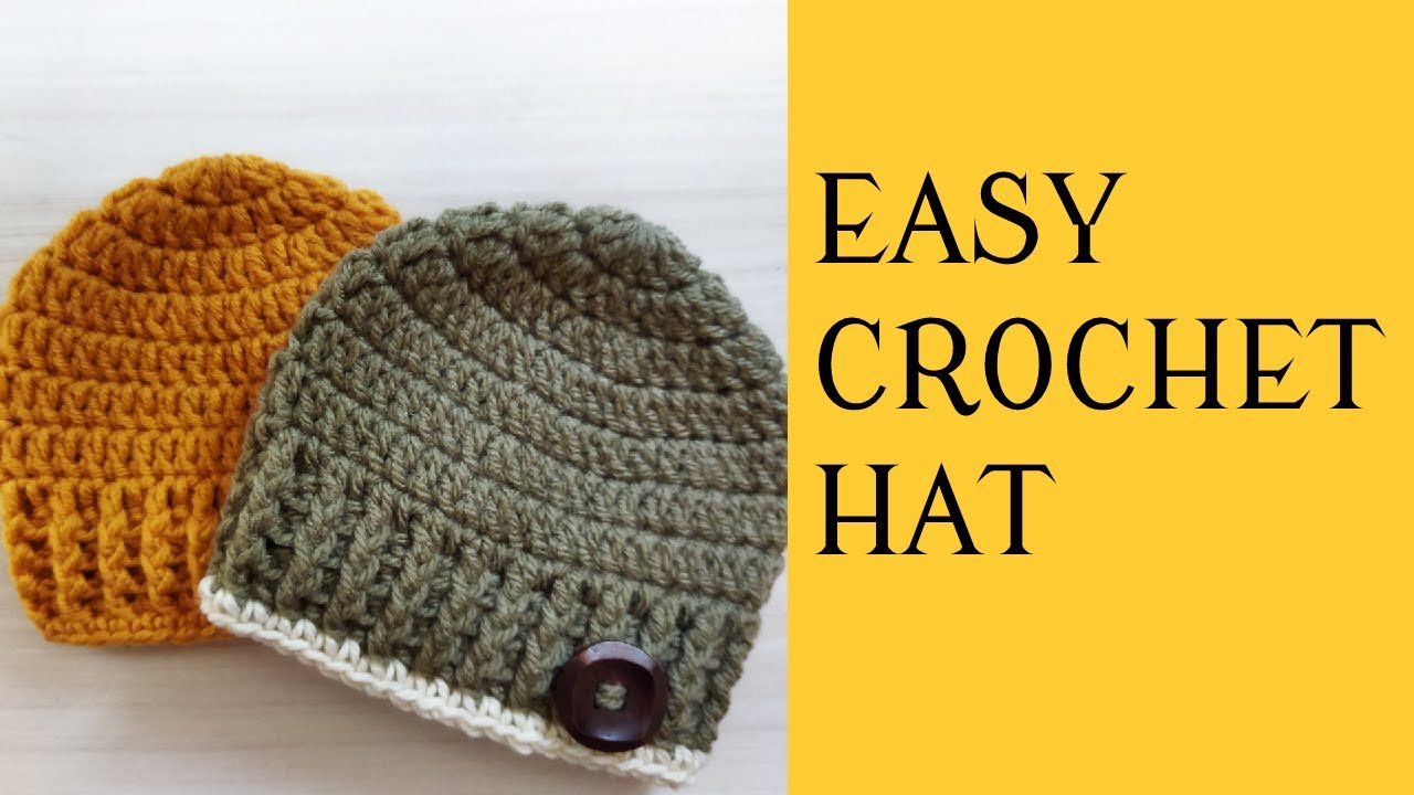 Simple, fast & easy crochet baby hat / Crochet for beginners - YouTube