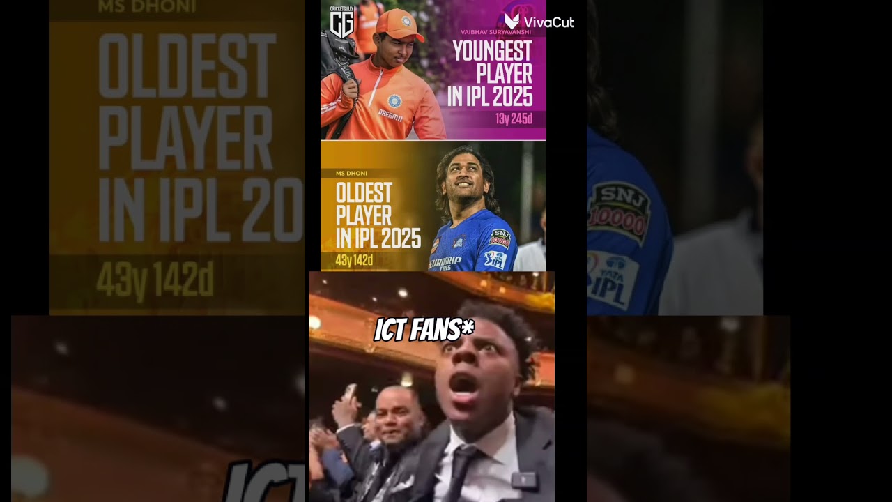 Youngest player vs oldest player in ipl 