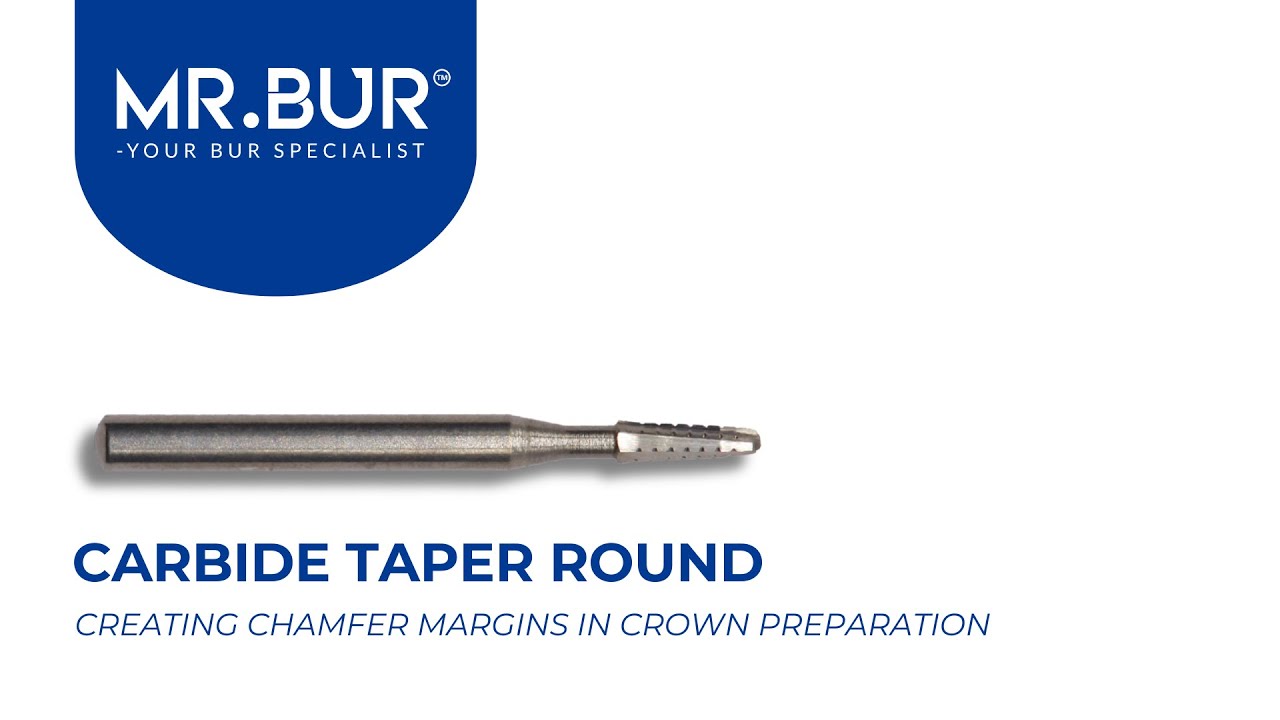 Taper Round End (Cross Cut, Plain Cut) Carbide Bur FG | MR.BUR