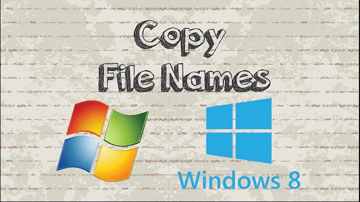 How to Copy File Names without content in Windows Explorer