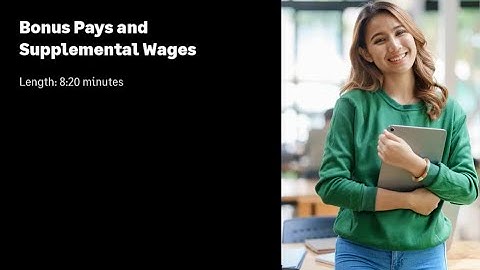 Sage 300 Construction and Real Estate - Bonus Pays and Supplemental Wages