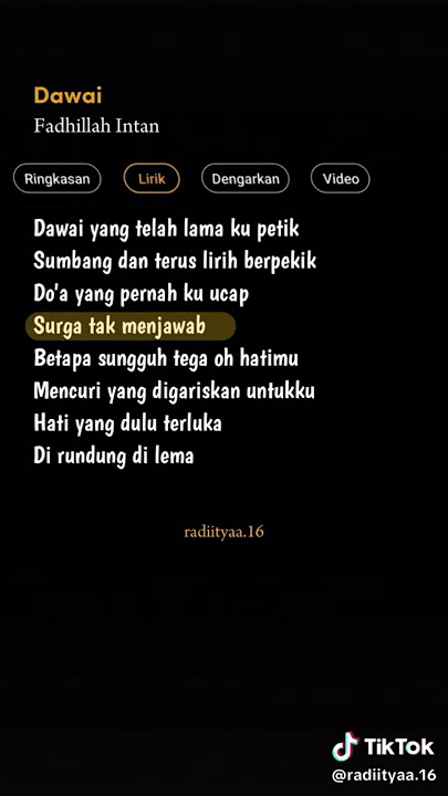 lirik lagu dawai