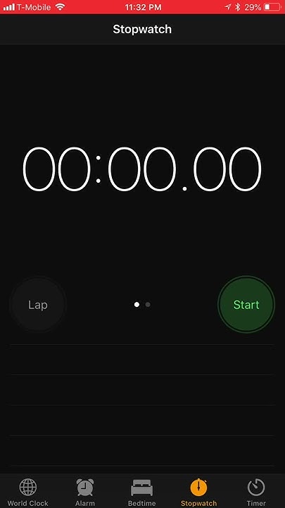 Fastest time to start and stop a stopwatch on iphone