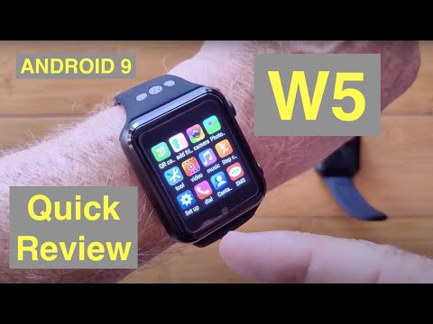 W5 Square Specialty Android 9 Smartwatch 4G + microSD + removable battery: Quick Overview