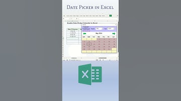 Date Picker in Excel #microsoftexcel#exceltips
