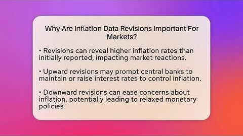 Why Are Inflation Data Revisions Important For Markets? - Inflation Insight Channel