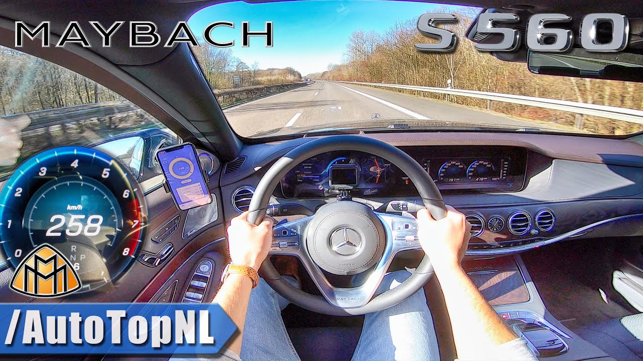 MAYBACH CLASS S560 AUTOBAHN POV 258km/h TOP SPEED by - YouTube