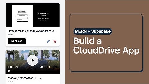 Your Own Google Drive Clone with React + Supabase | Web Development Tutorial