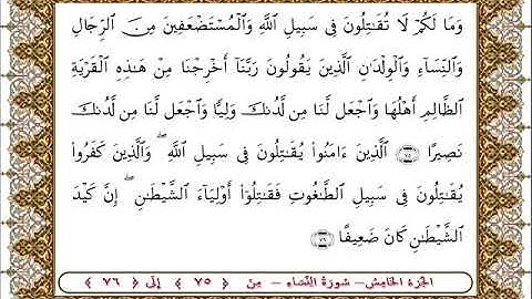 سورة النساء من الأية  75- 76بصوت الشيخ على جابر