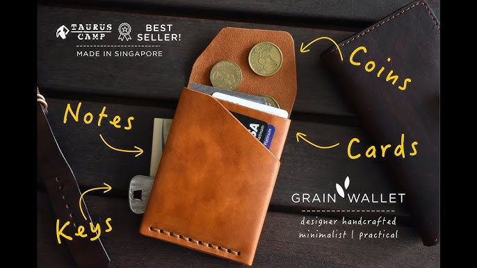 Best minimalist leather wallet! Cash, coins and cards. Unique design.  Practical! 