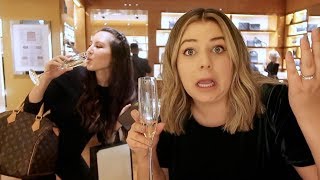 shopping at louis vuitton as a vip *idk how we got in* (vlogmas day 5)