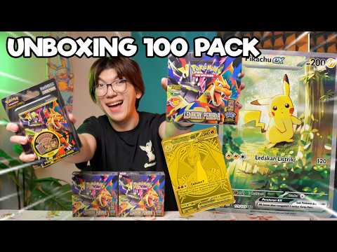 SERI SUPER BAGUS INI MERESAHKAN... UNBOXING 100 PACK LEDAKAN PENIADA!! - Pokemon TCG Indonesia