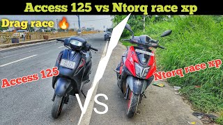 Ntorq race xp vs access 125 drag race | Ntorq xp vs access 125