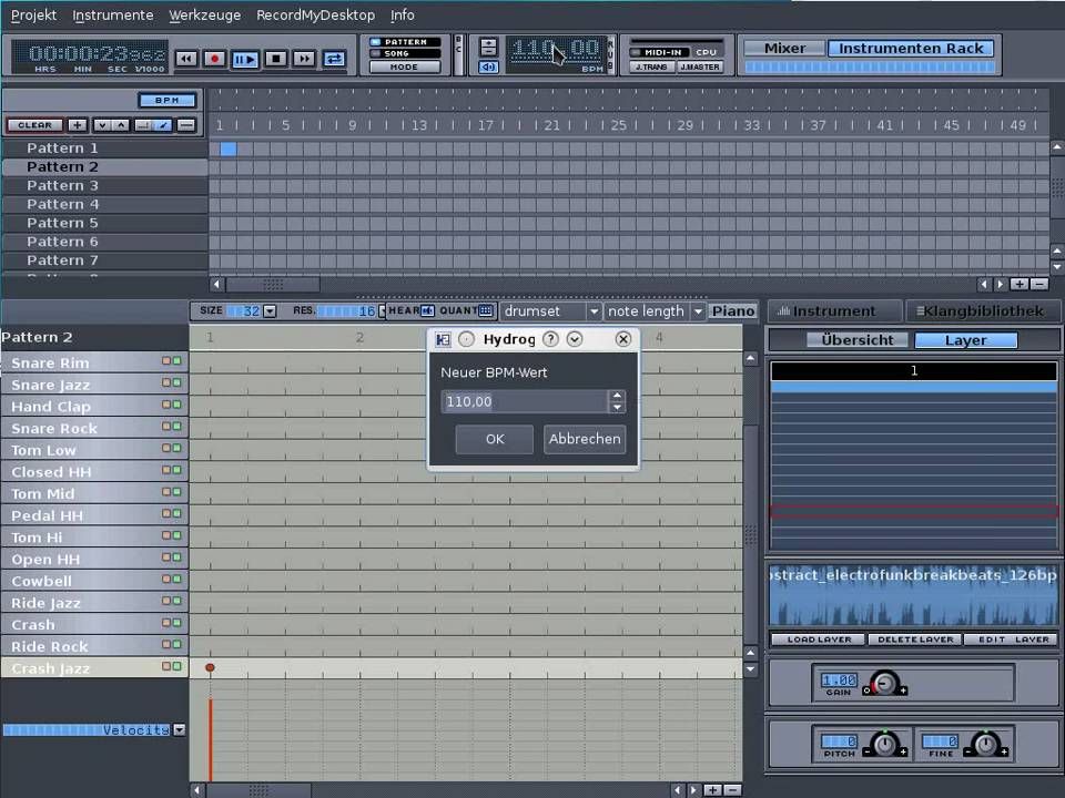 Hydrogen drum mashine use rubberbandcli YouTube