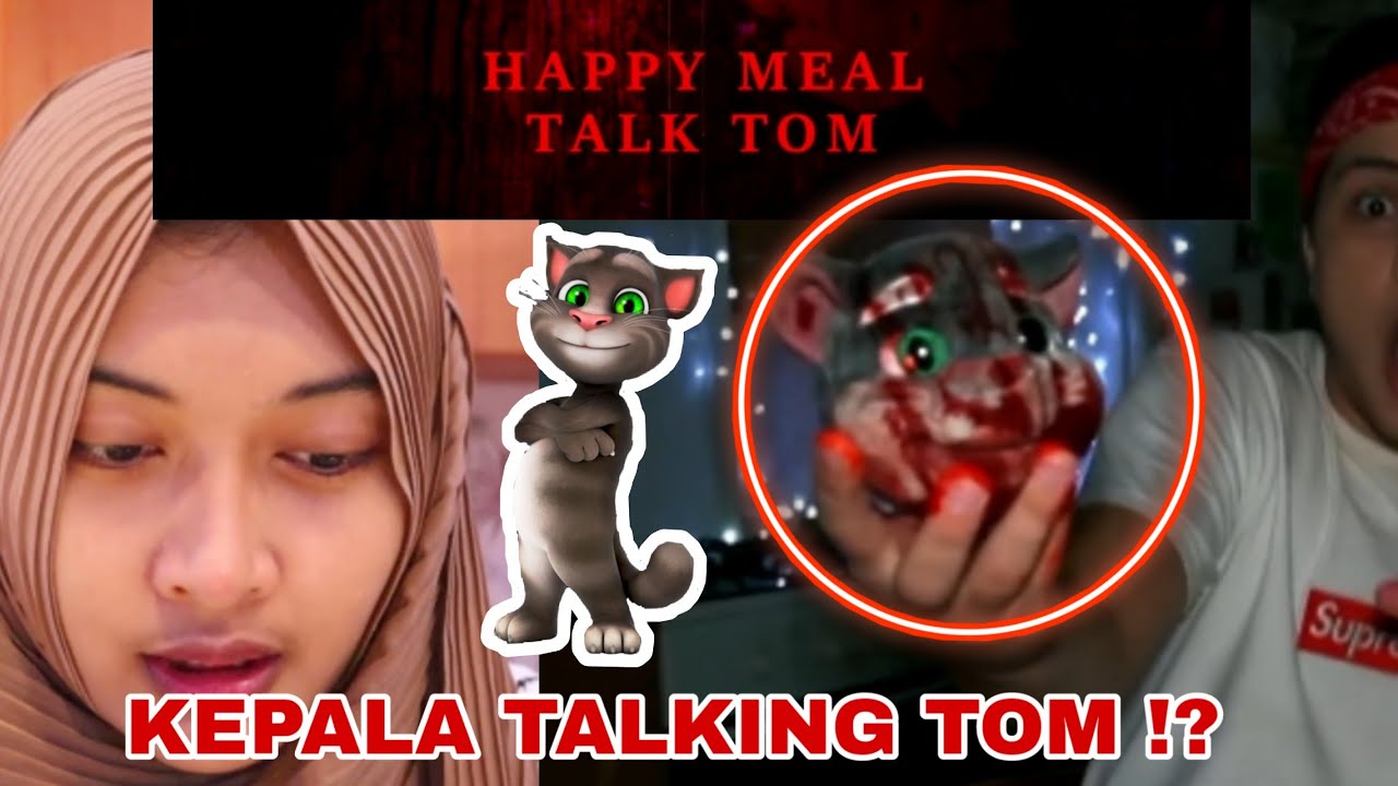 KAGET !! ADA KEPALA TALKING TOM !! REACTION VIDEO YOUTUBER RUSIA !!