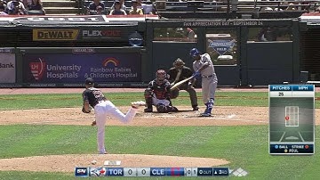 TOR@CLE: Upton drills a solo homer to left-center