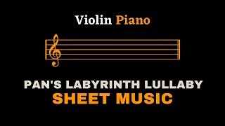 Pan's Labyrinth Lullaby | Violin and Piano (Sheet Music/Full Score) Resimi