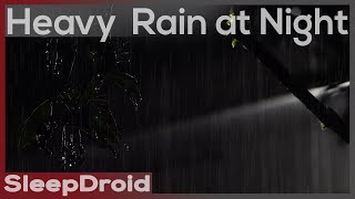 ► Hujan Deras di Malam Hari ~ Suara Hujan Badai Lebat untuk Tidur (Tanpa Guntur) Lluvia 4k