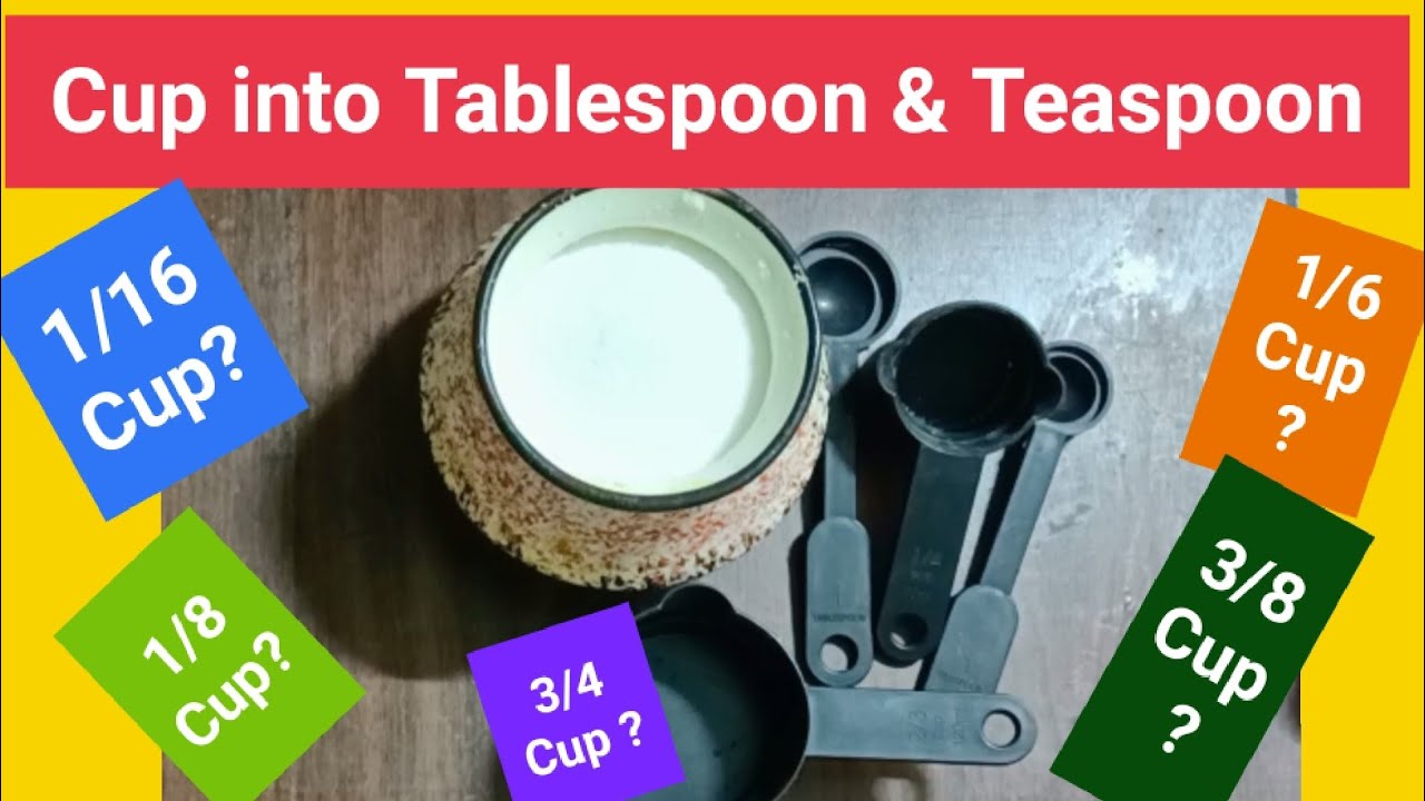 How many tablespoons in 1/8 cup?