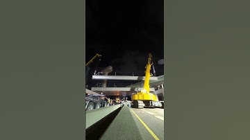 Installing Concrete Girder For New Future Roadway Bridge